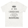 T-shirt Canadienne blanc - cœur sur la main et flamme dans l’âme