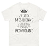 T-shirt Brésilienne blanc - cœur sur la main, flamme inextinguible