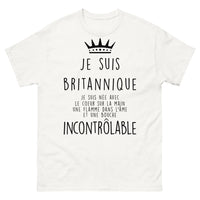 Thumbnail for T-shirt Royaume-Uni blanc - cœur sur la main, flamme dans l'âme