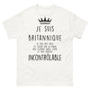 T-shirt Royaume-Uni blanc - cœur sur la main, flamme dans l'âme