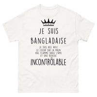 Thumbnail for T-shirt Bangladaise blanc - cœur généreux et esprit indomptable