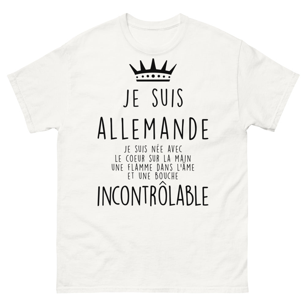 T-shirt Allemande blanc - Je suis Allemande - Fière et authentique