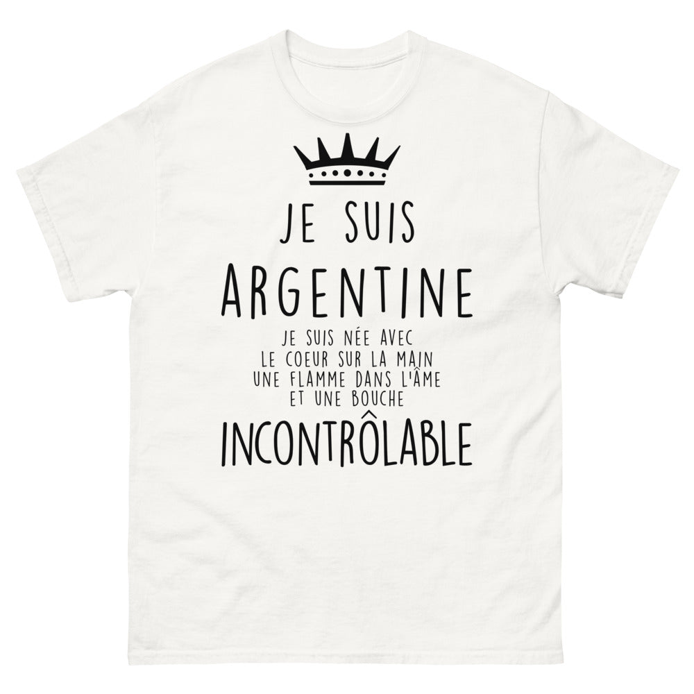 T-shirt Argentin blanc - cœur sur la main