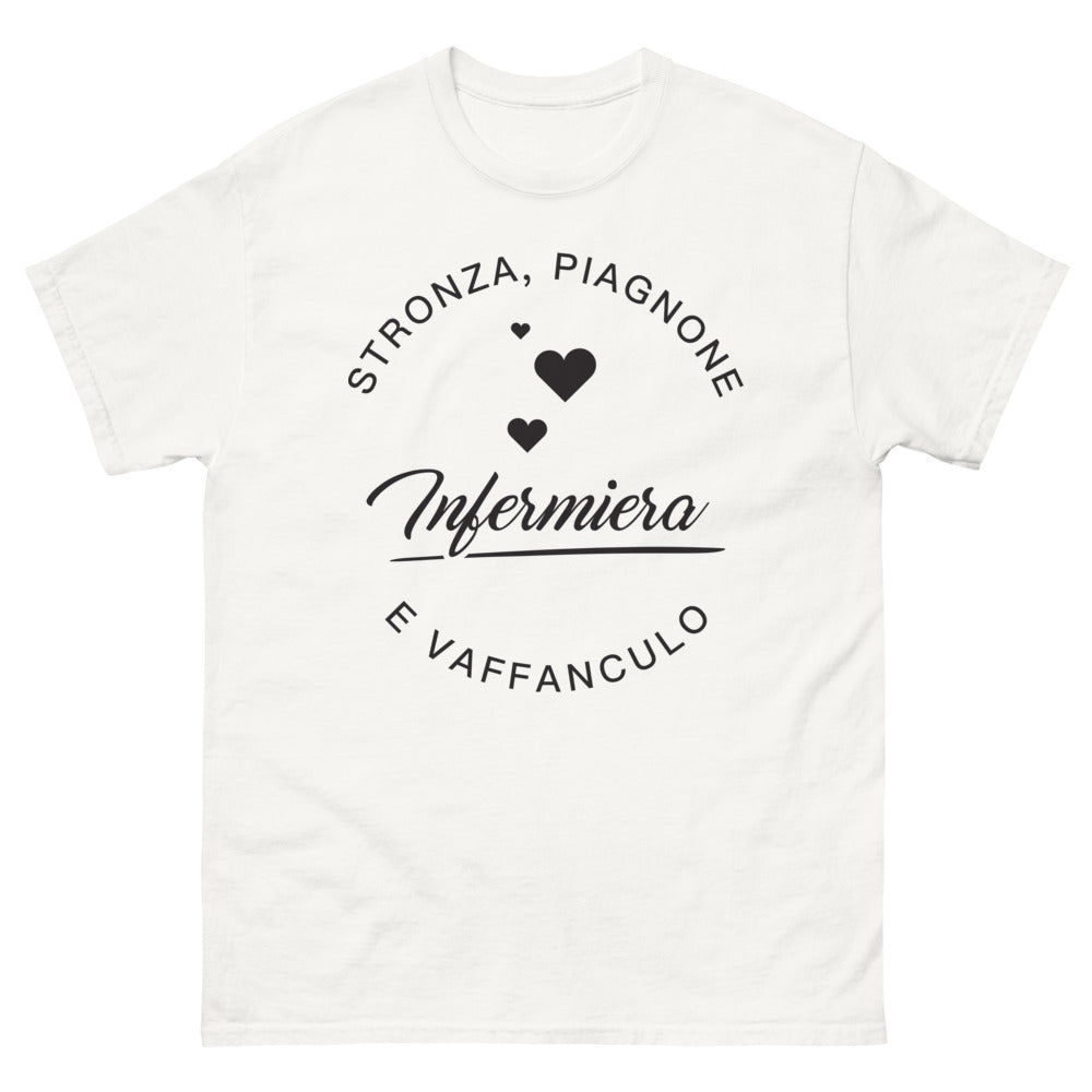 T-shirt Italienne infirmière blanc - umorismo e orgoglio