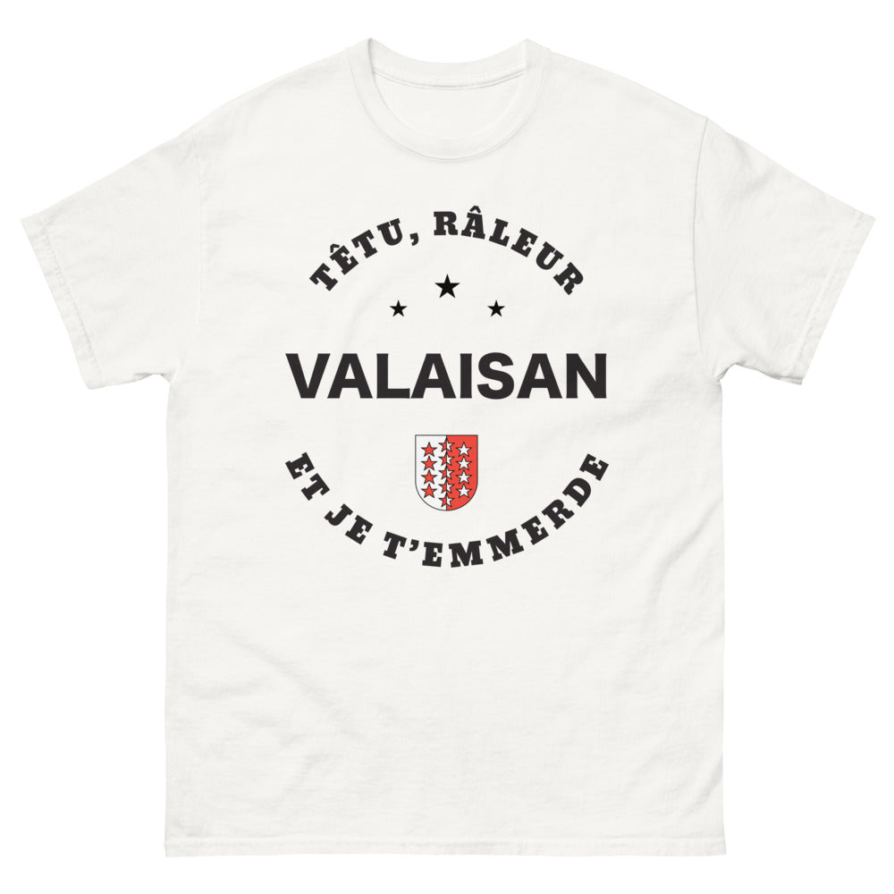 T-shirt Valaisan blanc - J't'emmerde