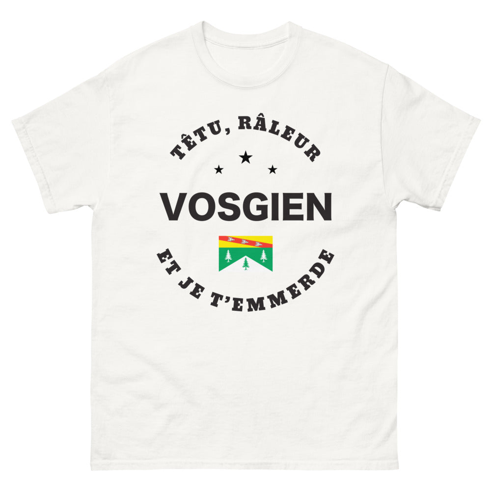 T-shirt Vosgien blanc - têtu et râleur