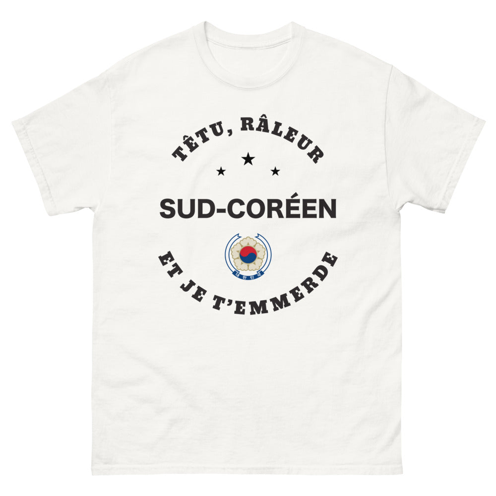 T-shirt Sud-Coréen blanc - têtu et râleur