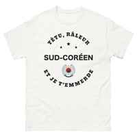 Thumbnail for T-shirt Sud-Coréen blanc - têtu et râleur