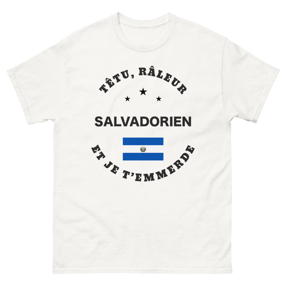 T-shirt Salvadorien blanc - têtu et râleur