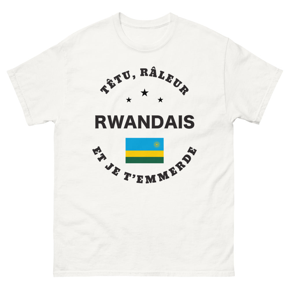 T-shirt rwandais blanc - Têtu râleur