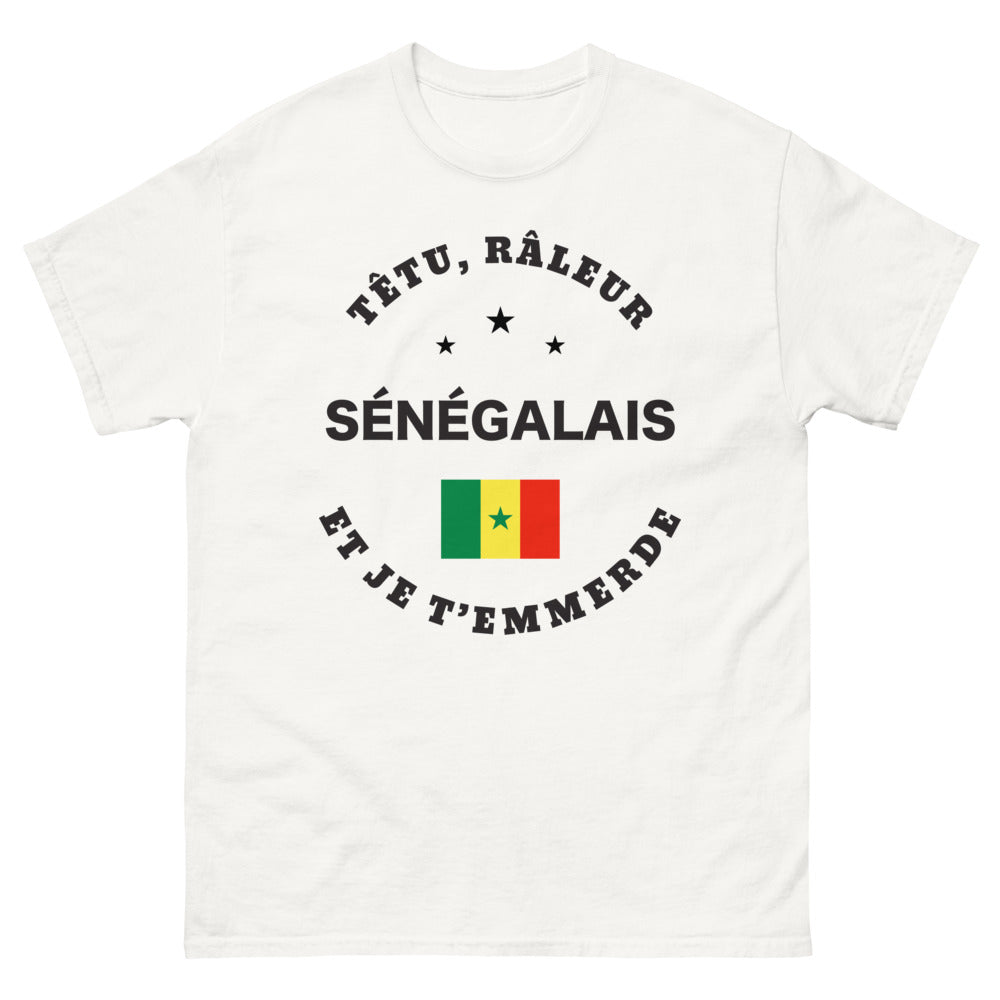 T-shirt Sénégal blanc - Têtu râleur