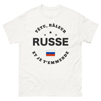 Thumbnail for T-shirt Russie blanc - râleur fier de l’être
