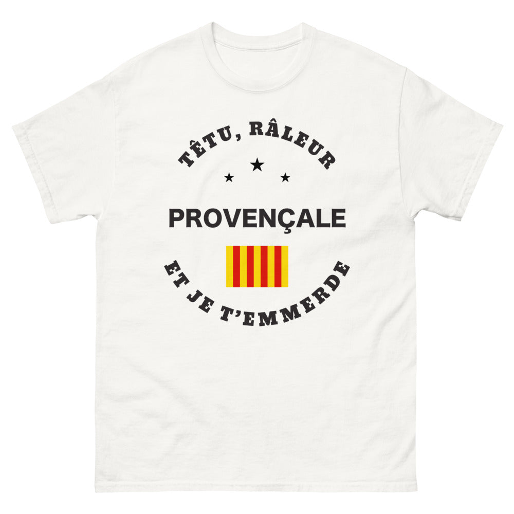 T-shirt Provençal blanc - Têtu râleur