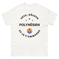 Thumbnail for T-shirt Polynésien blanc - têtu râleur polynésien