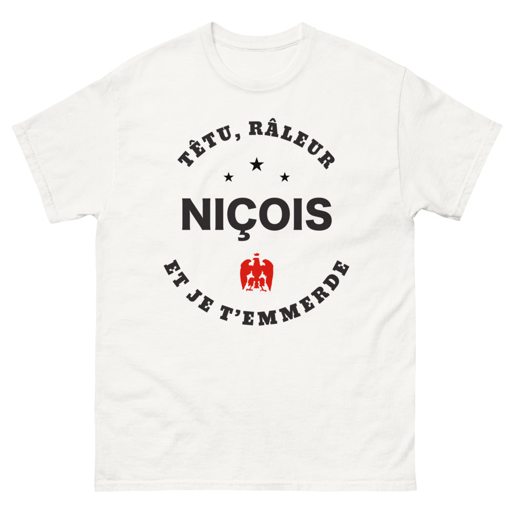 T-shirt Niçois blanc - râleur avec humour local