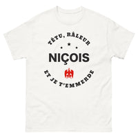 Thumbnail for T-shirt Niçois blanc - râleur avec humour local