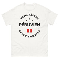 Thumbnail for T-shirt péruvien blanc - têtu râleur