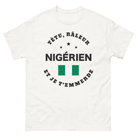 Thumbnail for T-shirt Nigérien blanc - râleur et fier