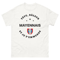 Thumbnail for T-shirt Mayennais blanc - têtu et râleur