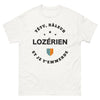 T-shirt Lozère blanc - Têtu râleur Lozérien et je t'emmerde