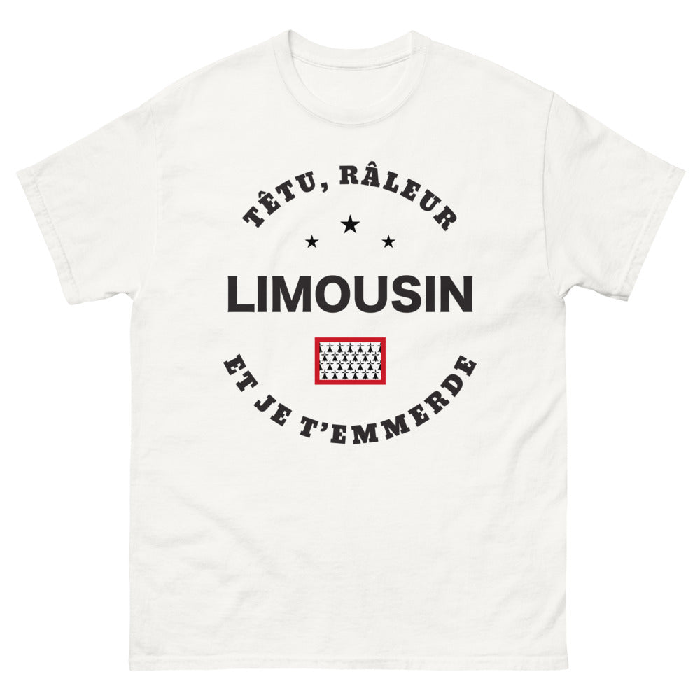 T-shirt Limousin blanc - Têtu du Limousin