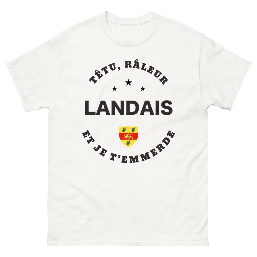 T-shirt Landais blanc - têtu râleur landais