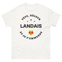 Thumbnail for T-shirt Landais blanc - têtu râleur landais