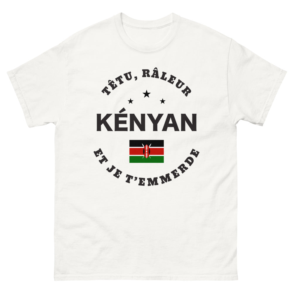 T-shirt Kenyan blanc - Têtu râleur kenyan