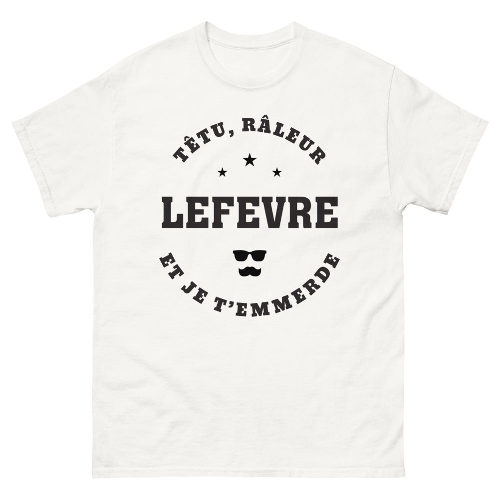 T-shirt Lefèvre blanc - Le Têtu râleur par excellence