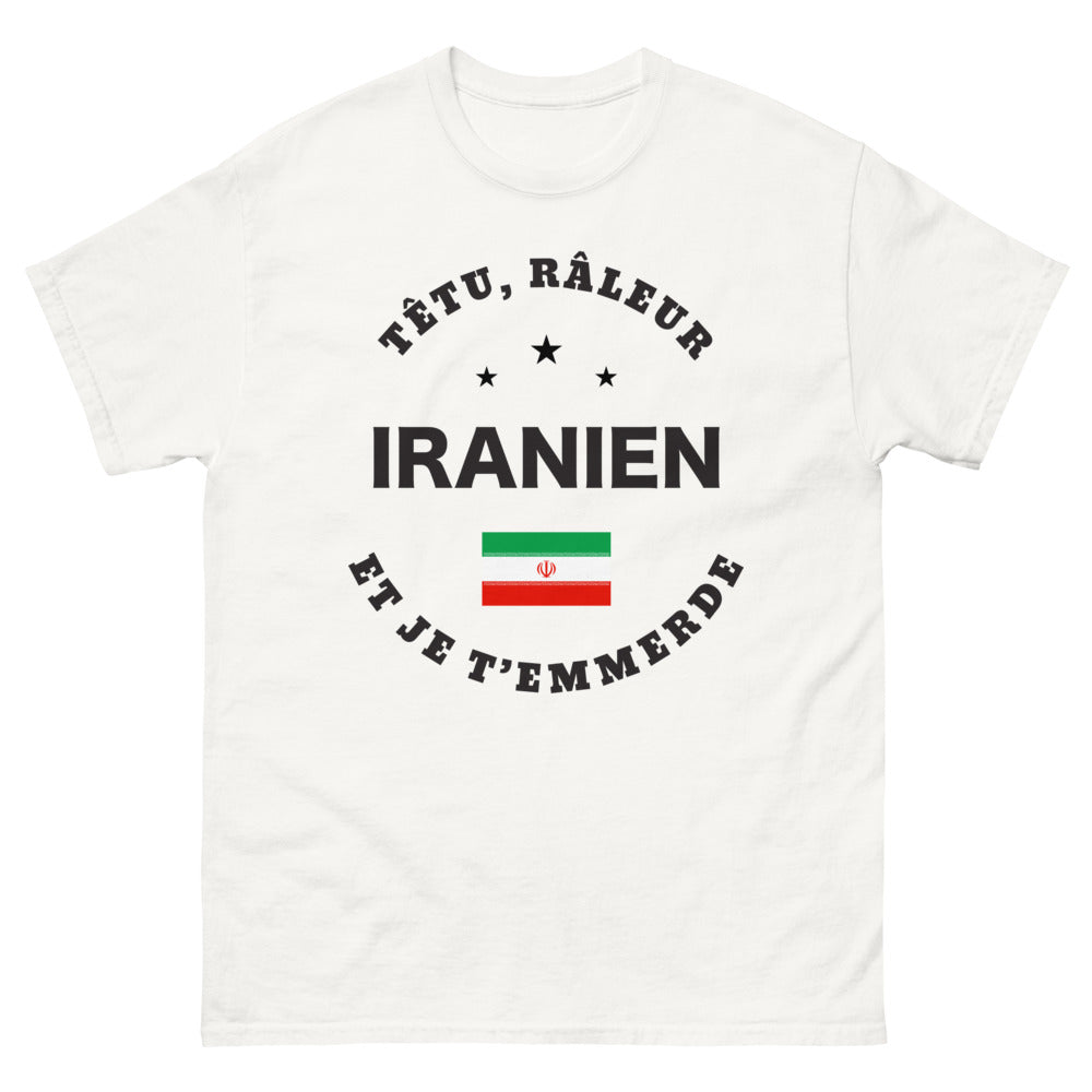 T-shirt Iranien blanc - Fier et râleur