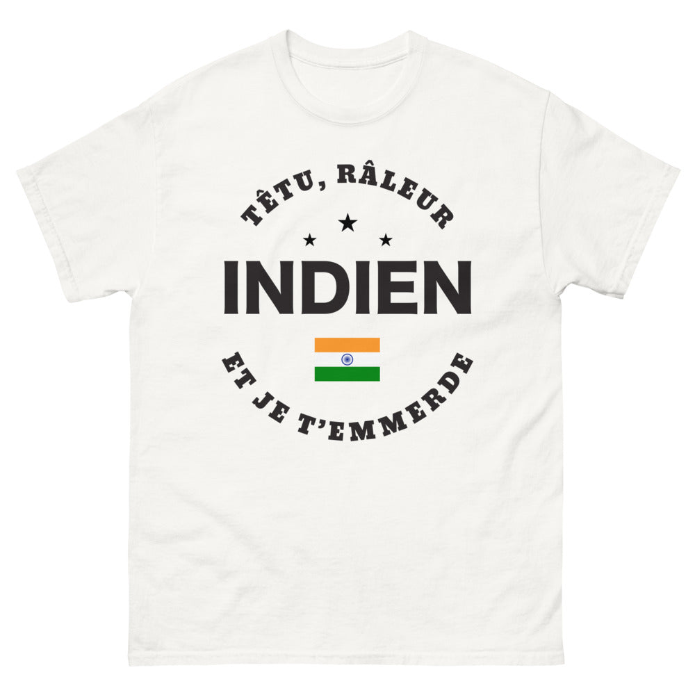 T-shirt Indien blanc - Têtu râleur
