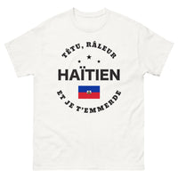 Thumbnail for T-shirt Haïtien blanc - Têtu et râleur
