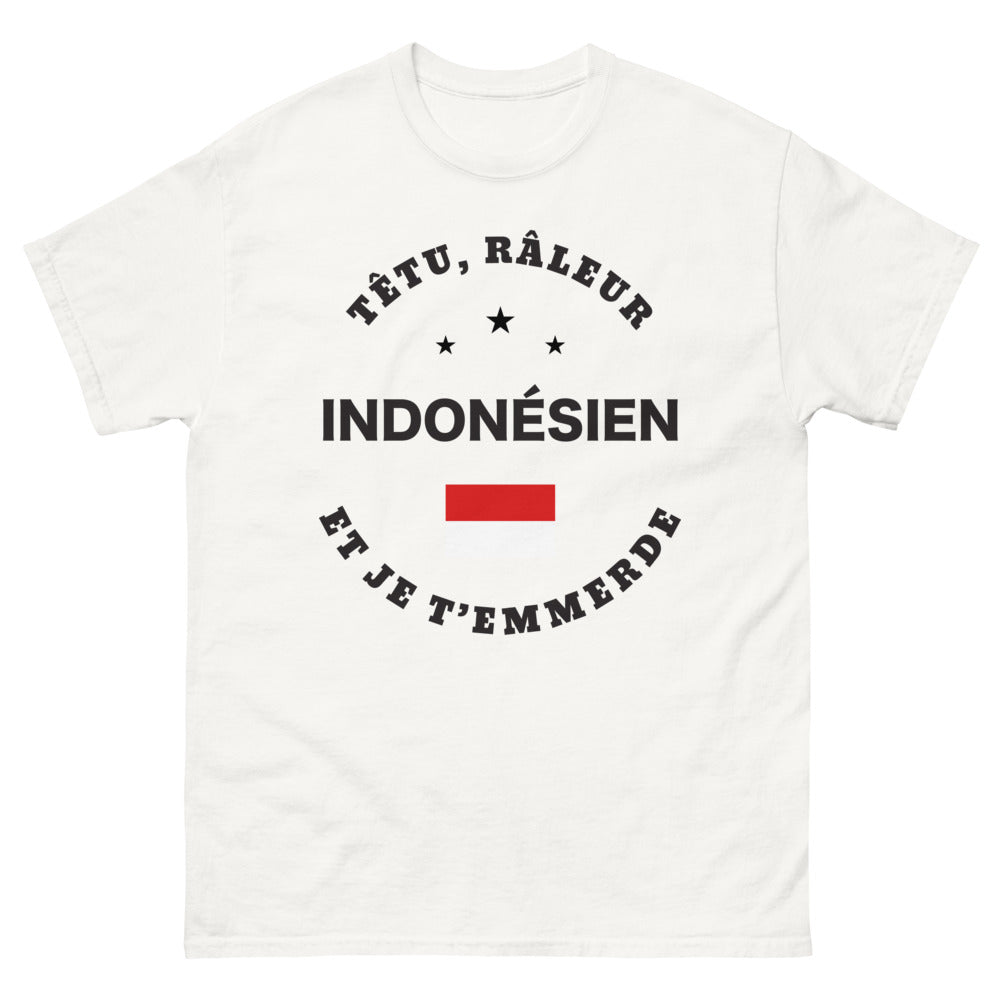 T-shirt Indonésien blanc - râleur et humour