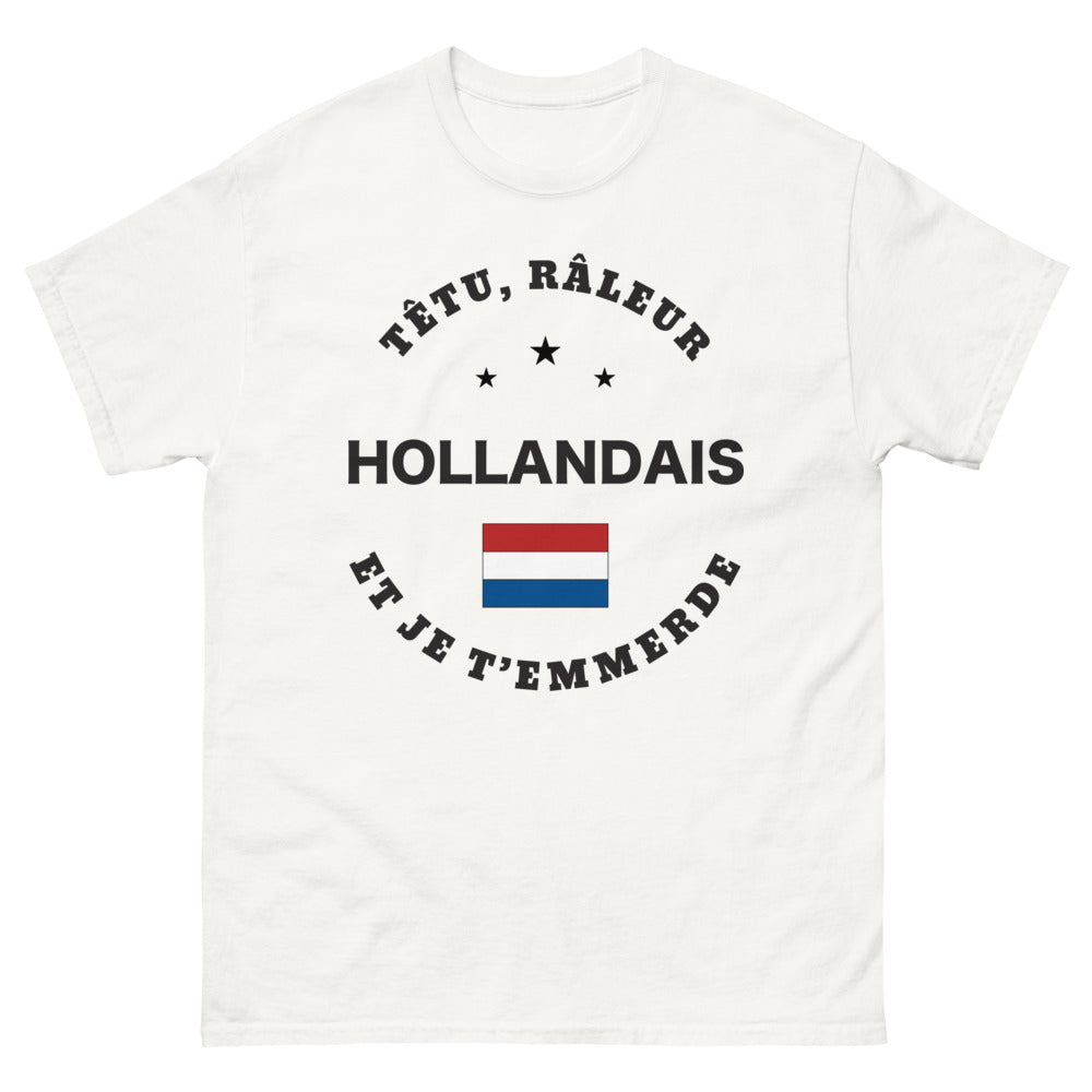 T-shirt Hollandais blanc - Râleur et Fier