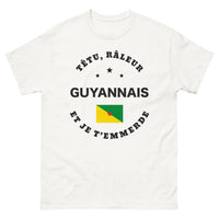 Thumbnail for T-shirt Guyanais blanc - têtu et râleur
