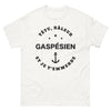 T-shirt Gaspésien blanc - Têtu et râleur