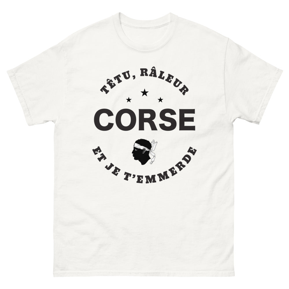 T-shirt Corse blanc - Têtu et râleur