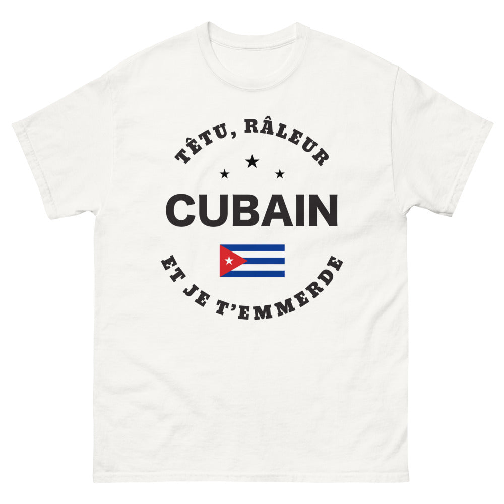 T-shirt Cubain blanc - Têtu râleur