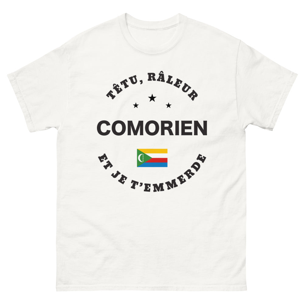 T-shirt Comorien blanc - Têtu râleur comorien