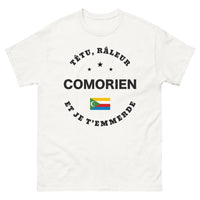 Thumbnail for T-shirt Comorien blanc - Têtu râleur comorien