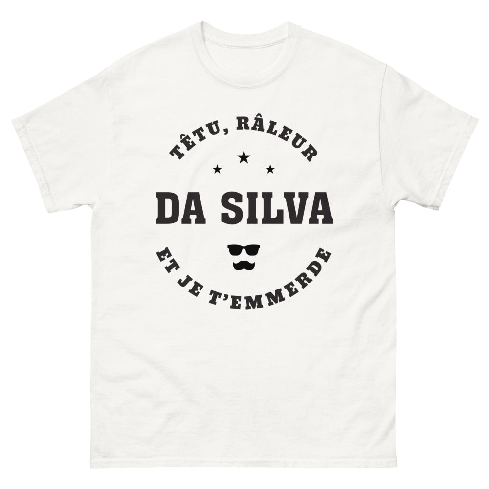 T-shirt Da Silva blanc - têtu râleur