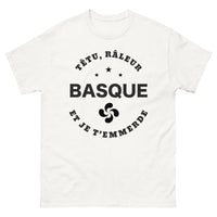 Thumbnail for T-shirt Basque blanc - esprit râleur et fier