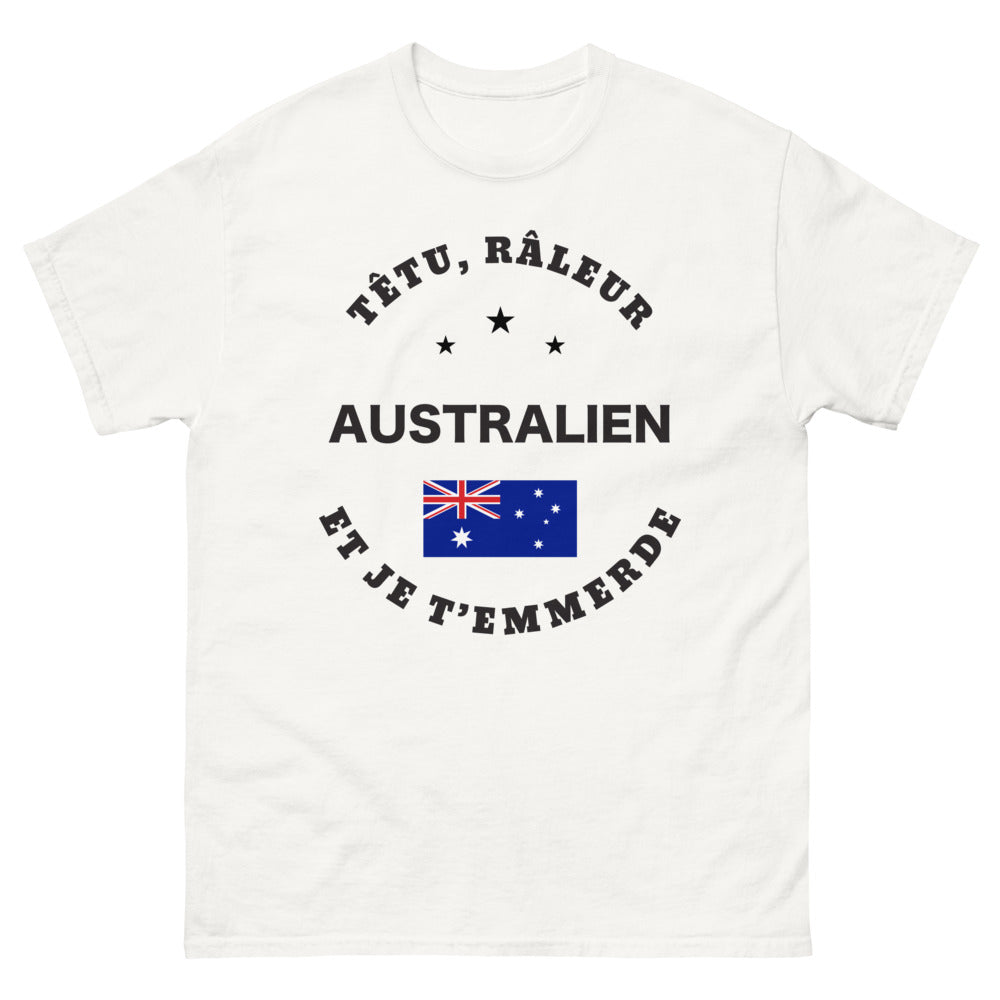 T-shirt Australien blanc - têtu et râleur