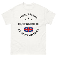 Thumbnail for T-shirt britannique blanc - râleur et je t'emmerde