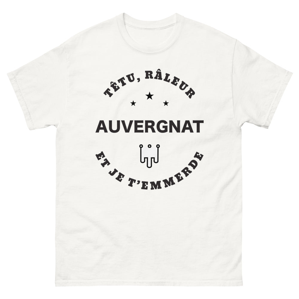 T-shirt Auvergnat blanc - Têtu et râleur