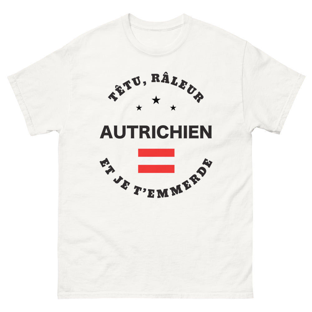 T-shirt Autrichien blanc - Fier et râleur