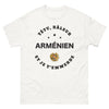 T-shirt Arménien blanc - têtu et râleur