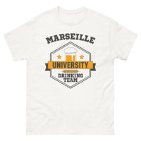 Thumbnail for T-shirt Marseille University Drinking Team blanc - esprit campus et humour