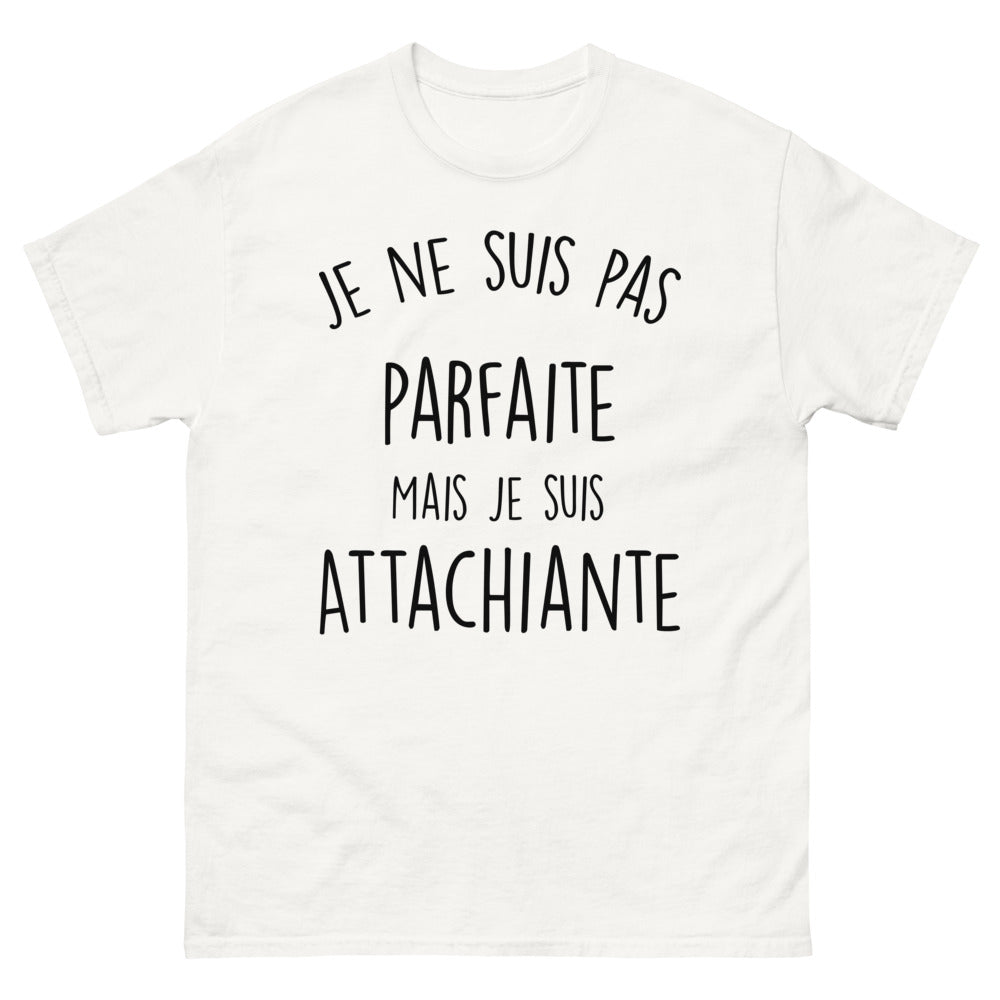 T-shirt France blanc - Je ne suis pas parfaite mais je suis attachiante