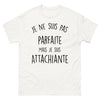 T-shirt France blanc - Je ne suis pas parfaite mais je suis attachiante